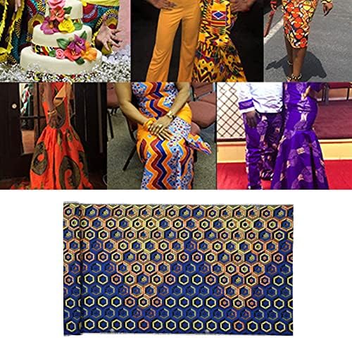 Aoutecen Afrika Polyester Kumaş, Renkli Baskılar Çeşitli Desenler Çift Taraflı Geometrik Desen Polyester Kumaş Parti için
