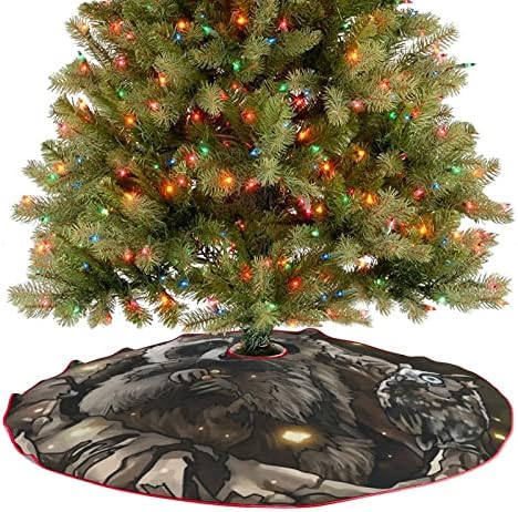 Kahverengi Ayı Orman Noel Ağacı Etek Vintage Noel Süsler Noel Süslemeleri Tatil için Yeni Yıl Partisi