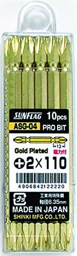 Sunflag iş amaçlı altın bit çift kafa 10 çift 2 × 65 ASG-03