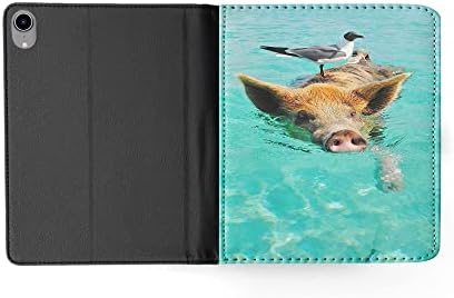 Sevimli Domuz ve Kuş Yüzme Çiftliği FLİP Tablet KILIF Kapak Apple İPAD Mini için (2021) (6TH GEN)