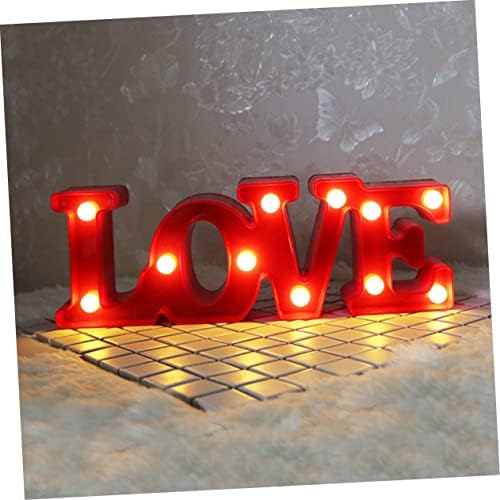 Abaodam 5 adet aşk ışık LED mektup ışık düğün ışareti düğün dekor LED kayan yazı mektup ışıkları romantik dekoratif lamba