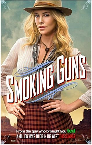Batıda Ölmenin Bir Milyon Yolu Charlize Theron, Anna Smoking Guns Promosyonu olarak 8 X 10 inç Fotoğraf
