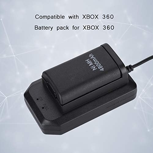DAUERHAFT Güvenilir Güçlü pil xbox için şarj cihazı 360 şarj edilebilir pil Paketi 4800Mah Xbox 360, Xbox 360, Şarj için