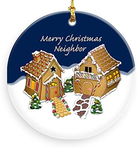 ı-zehibho-ı Seramik Yuvarlak Süsler-Merry Christmas Komşu Kişiselleştirilmiş Özel El Yapımı Tatil Noel Süs Fikirleri 2019,