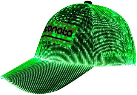 lumisonata LED Kap Fiber Optik Şapka EROZYON Beyzbol Kapaklar Light Up 7 Renk Parlayan USB Şarj Şapkalar Rave Aksesuarları