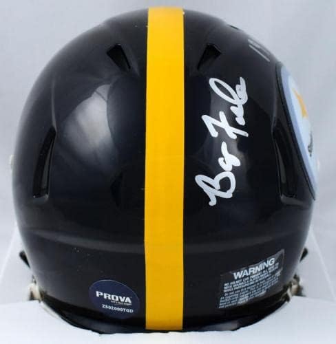 Barry Foster İmzalı Pittsburgh Steelers Hızlı Mini Kask w / 92 Tüm Prova İmzalı NFL Mini Kasklar