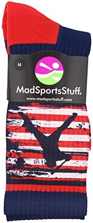 MadSportsStuff ABD Amerikan Bayrağı Beyzbol Oyuncusu Atletik Mürettebat Çorapları