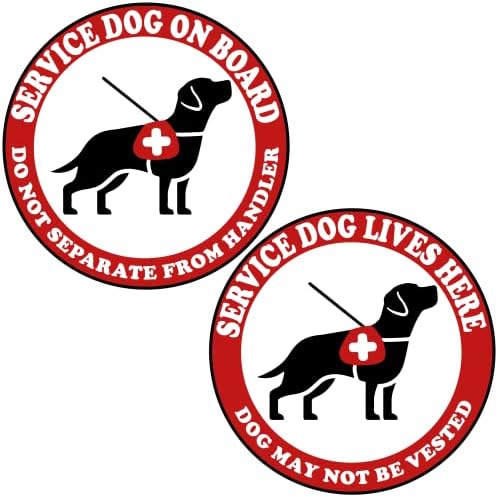 TOTOMO Servis Köpeği Gemide Ayırmayın İşleyici ve Servis Köpeği burada yaşıyor Köpek Olmayabilir Kazanılmış Etiket Combo-6