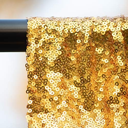WİSPET Altın Pullu Zemin Perdeleri 1 Panel 10FTx10FT Glitter Altın fotoğraf arka fonu Perdeler Parti Düğün Bebek Duş Perdesi