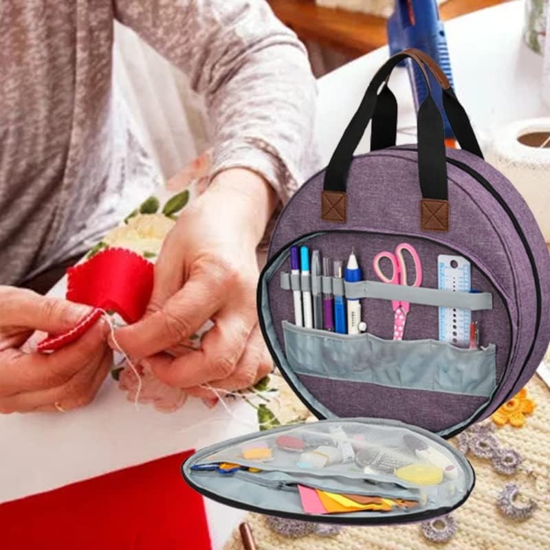 DSFEOIGY Nakış Alet Çantası Çanta İğne İpliği Çapraz Dikiş saklama kutusu Tote Çanta Tığ İğne saklama çantası (Renk : A)