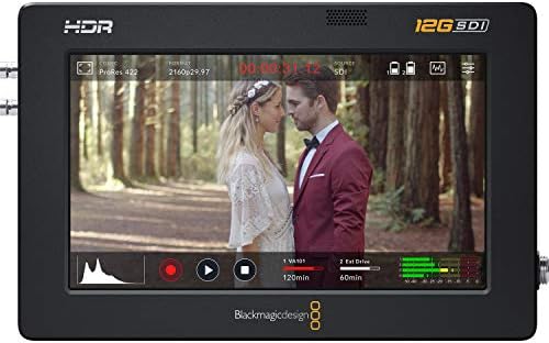 Blackmagic Design Video Yardımı 5 12G-SDI HDMI HDR Kayıt Monitörü
