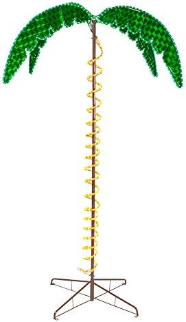 Roma ışıkları 169481 7 Fit Boyunda Holografik Halat Işıklı Palmiye Ağacı-Heykele Takılır