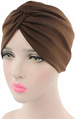 SAWQF Pamuk başörtüsü Kadınlar için Kap Kadın Boncuk Türban Wrap Turbante Kaput Giyim saç aksesuarları (Renk: Renk 6, Boyut: