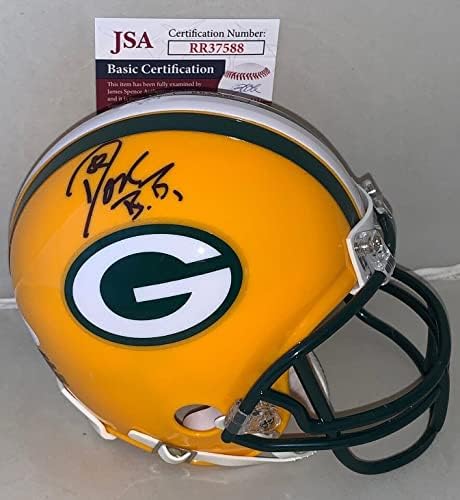 Don Beebe imzalı Green Bay Packers mini kask imzalı JSA İmzalı NFL Mini Kasklar
