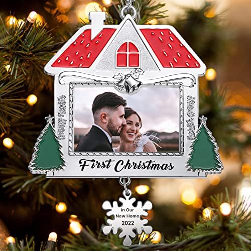 İlk Noel Süsümüz 2022, Yeni Ev için Ev Isınma Hediyeleri, Yeni Ev Resim Süslememizde 1. Noel, Hediye Kutulu Gümüş Fotoğraf