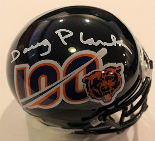 Doug Plank İmzalı Özel Chicago Bears Mini futbol kaskı W / COA 100 Yıl 1-İmzalı NFL Mini Kaskları