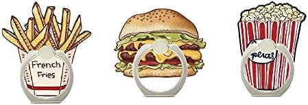 GSHOPVV Sevimli Hamburger Parmak Cep Telefonu Halka Tutucu Standı Ayarlanabilir Evrensel Döner 360° ve Swivels180° Parmak