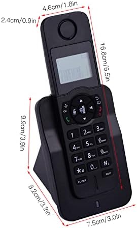 BİSOFİCE Genişletilebilir Telsiz Telefon LCD Ekranlı Telefon Arayan Kimliği 50 Telefon Rehberi Hafızası Eller Serbest Aramalar