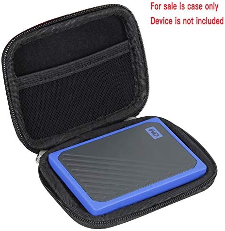 Hermitshell Sert Seyahat Çantası WD 1TB 500GB My Passport Go Kobalt SSD Taşınabilir Harici Depolama (Siyah)