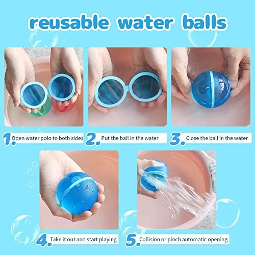 15 adet Kullanımlık Su Balonları, Manyetik Su Balonları Hızlı Dolgu Kendinden Sızdırmazlık Su Topları Açık Hava Oyunları