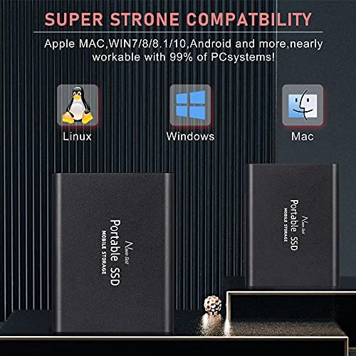 Aşk Varlıklar SSD Mobil Katı Hal Sürücü Mini Taşınabilir 500 GB Harici Sürücü Yüksek Hızlı USB3. 0 Tip-C Arayüzü Dizüstü