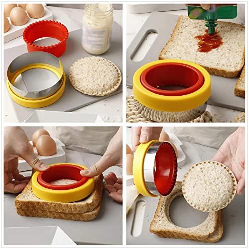 Sandviç Kesici ve Mühürleyen Sebze Kesiciler Çocuklar için, 4.13 İnç Uncrustables Sandviç Makinesi Lunchbox Bento Kutusu