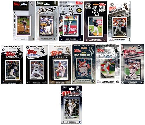 MLB Chicago White Sox Mens WSOX1218TSMLB Chicago White Sox 12 Farklı Lisanslı Ticaret Kartı Takım Seti, Kahverengi, Yok