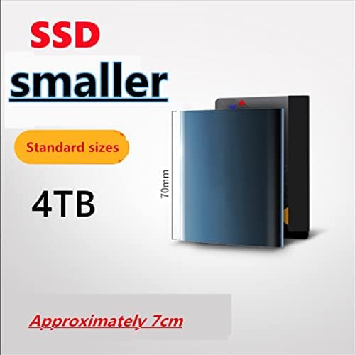 Kalın Typc-C Taşınabilir Sabit Disk SSD Desen 4TB 2TB Harici SSD 1TB 500GB Mobil Katı Hal Sabit Disk USB 3.1 Harici SSD (Renk: