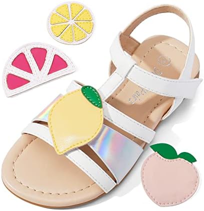 RÜYA ÇİFTLERİ Kızlar Sandalet Değiştirilebilir Burnu açık Moda Elbise Yaz DIY Ayakkabı Toddler / Küçük Çocuk