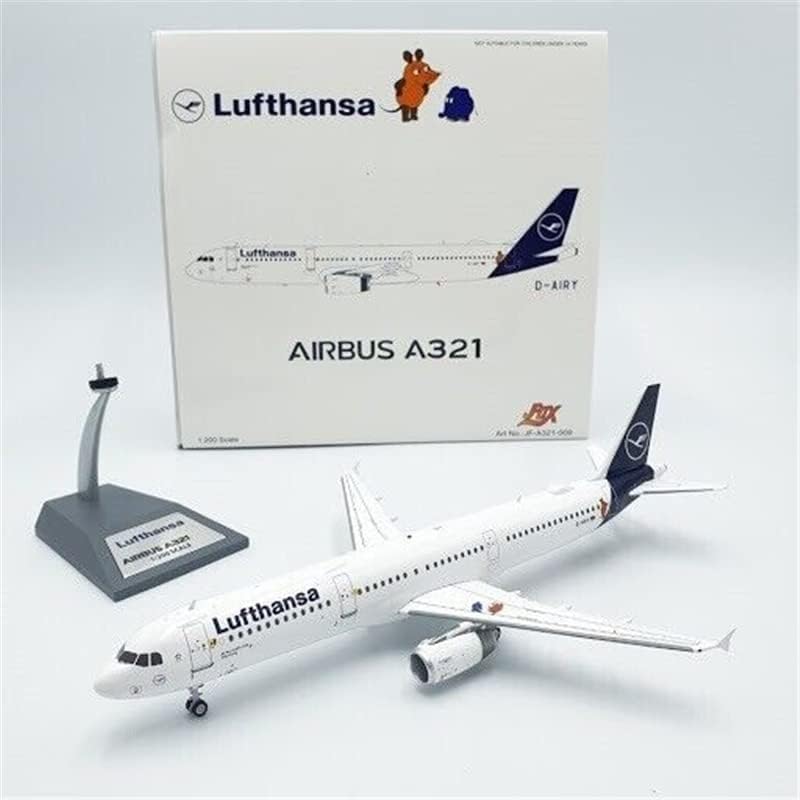 JFOX Airbus A321 - 131 Lufthansa KALIP MODÜLÜ D AİRY Standı ile Sınırlı Sayıda 1/200 DİECAST Uçak Önceden Yapılmış Model