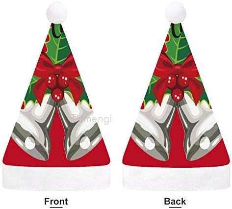 Noel Noel Baba Şapkası, Merry Christmas Bells Yetişkinler için Noel Tatil Şapkası, Yeni Yıl Şenlikli Kostüm Tatil Partisi