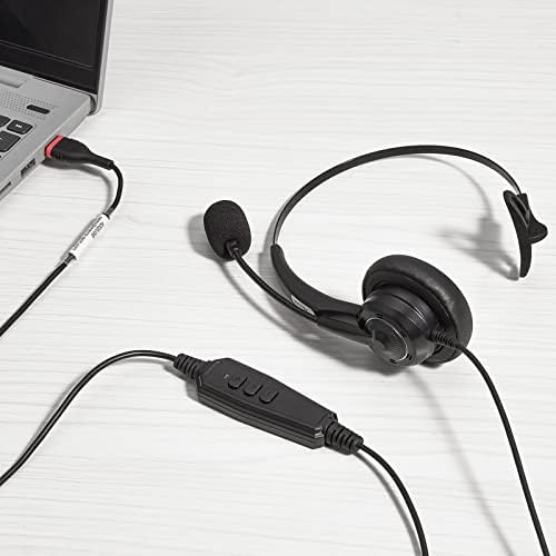 Arama USB Mikrofonlu Kulaklık Gürültü Önleyici ve Ultra Konforlu bilgisayar kulaklığı Dizüstü Bilgisayar, PC, Skype, Zoom,