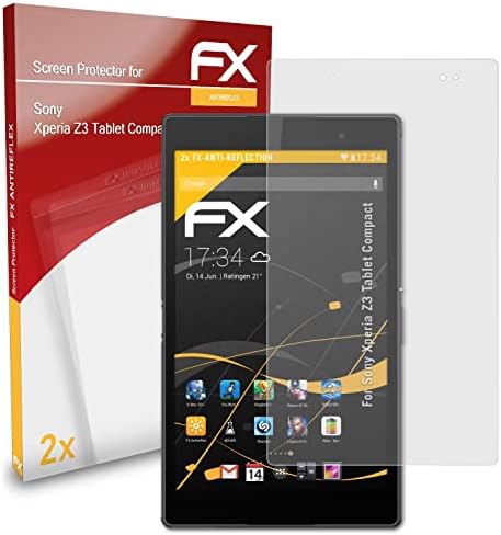 Sony Xperia Z3 Tablet Kompakt Ekran Koruma Filmi ile Uyumlu atFoliX Ekran Koruyucu, Yansıma Önleyici ve Şok Emici FX Koruyucu
