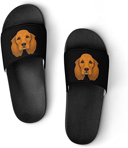 Golden Retriever Köpek Yüz PVC Ev Terlik Kaymaz Kapalı Açık plaj ayakkabısı Erkekler ve Kadınlar için