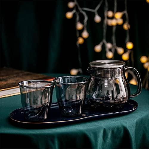 Su ısıtıcısı çaydanlık ısıya Dayanıklı cam çaydanlık İskandinav çay seti Çiçek Demlik Ev Öğleden Sonra çay bardağı Komple
