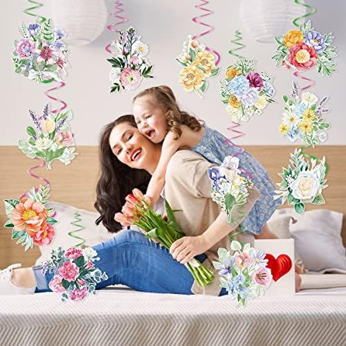 30 Pcs Çiçekler Asılı Süslemeleri, Bahar Çiçek Parti tavanda asılı Duvar Dekor için Kadın Kız Doğum Günü Partisi Bebek Duş