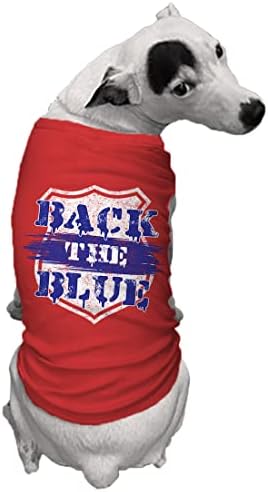 Mavi Rozeti Geri Alın-Polis Köpeği Gömleğini Destekleyin (Siyah, 2X-Büyük)