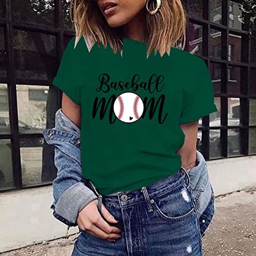 Kadın Beyzbol Anne Gömlek 2023 Beyzbol Sezonu Gömlek Beyzbol Fan Hediye Tee Rahat Maç Günleri Kısa Kollu Gömlek Bluzlar