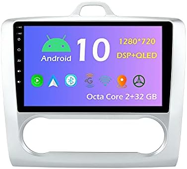 9 Android 10.0 Araba Radyo Stereo için Fit Ford Focus C2 MK2 2004 ~ 2011 Otomatik AC Kafa Ünitesi GPS Navigasyon Carplay