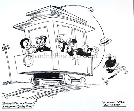 Buddy'nin Arabası Sorunları nda Buddy Çok Erken Looney Tunes Çizgi Filmi-Stüdyo Lobi Kartı Tanıtımı Hala-Warner Brothers