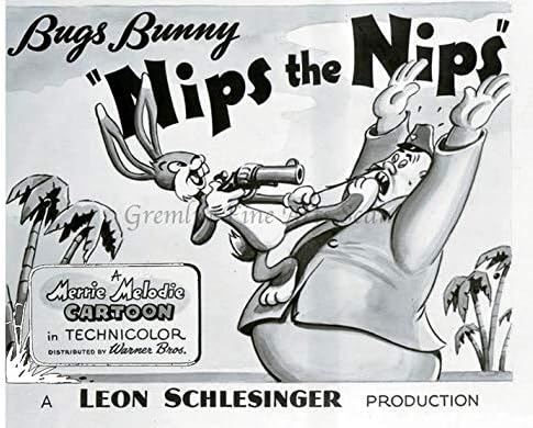 Friz Freleng'in yönettiği Bugs Bunny Nips the Nips filmindeki Bugs Bunny, Stüdyo Lobi Kartı Tanıtımı Still-Warner Brothers