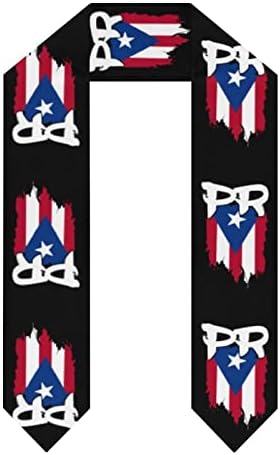 Porto Riko Bayrağı PR Porto Riko Boricua Mezuniyet Çaldı Baskı Şal Kanat Onur Çaldı Erkekler Kadınlar için Mezuniyet Hediyeler