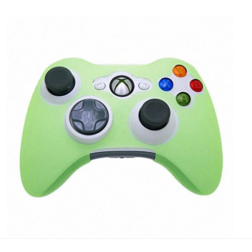 Yeşil Glow Karanlık Xbox 360 Oyun Denetleyicisi Silikon Kılıf Cilt Koruyucu Kapak