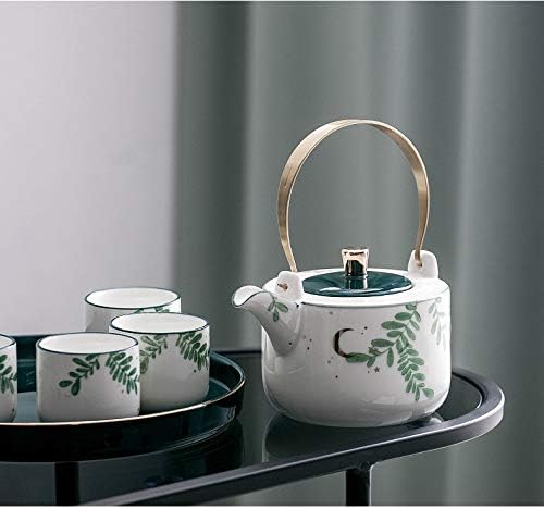 TWDYC çay seti Bardak ve Kupalar Ev İskandinav Demlik Oturma Odası Seramik Su Fikstür Beş parçalı Tepsi Teaware Setleri