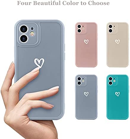 IPHONE 11 için Micoden Kılıf Kadınlar Kızlar için Sevimli Kalp Tasarımı, Sıvı Aşk Silikon Tampon Yükseltilmiş Tam Kamera