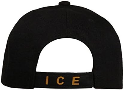 ICE Göçmenlik ve Gümrük Muhafaza Memuru Dişli, 3D İşlemeli Şapka Beyzbol Şapkası Şapka Siyah