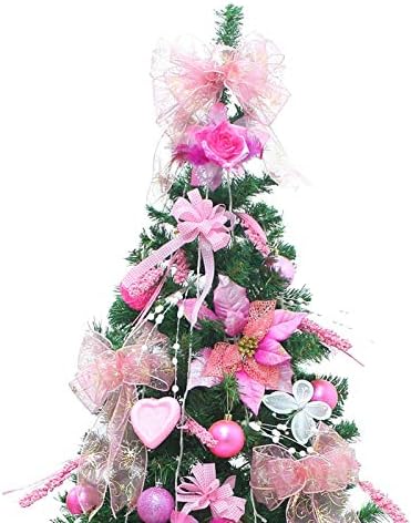 YUMUO Yapay Noel Ağacı, Lüks Noel Ağacı Süsler ile Metal Standı, Ev Daire için Parti Kapalı Açık-Yeşil 210 cm (7ft)