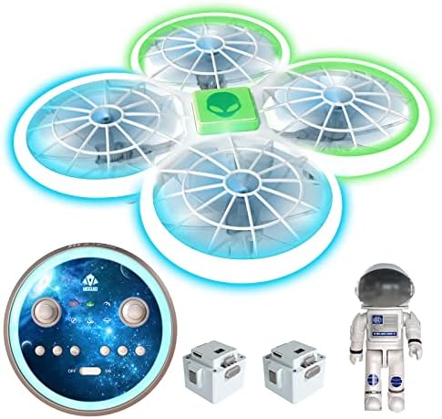 Çocuklar için Yasola UFO Mini Drones, 5 Renk ile Evren Tabağı Uzaktan Kumanda, LED RC Drone Quadcopter, 3 Hız ve Başsız Mod,Yeni