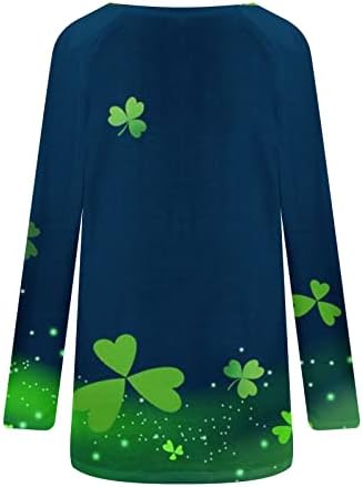 Eşleşen St Pattys Günü Gömlek Tunikler Tayt ile Giymek Kadınlar için İrlandalı Yeşil Tshirt Tatil Gömlek