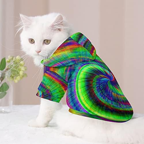 Psychedelic Batik Girdap sanat baskılı kapüşonlu svetşört Evcil Hayvanlar için Komik Pet Giyim Sıcak Kazak Kazak Köpek Kedi